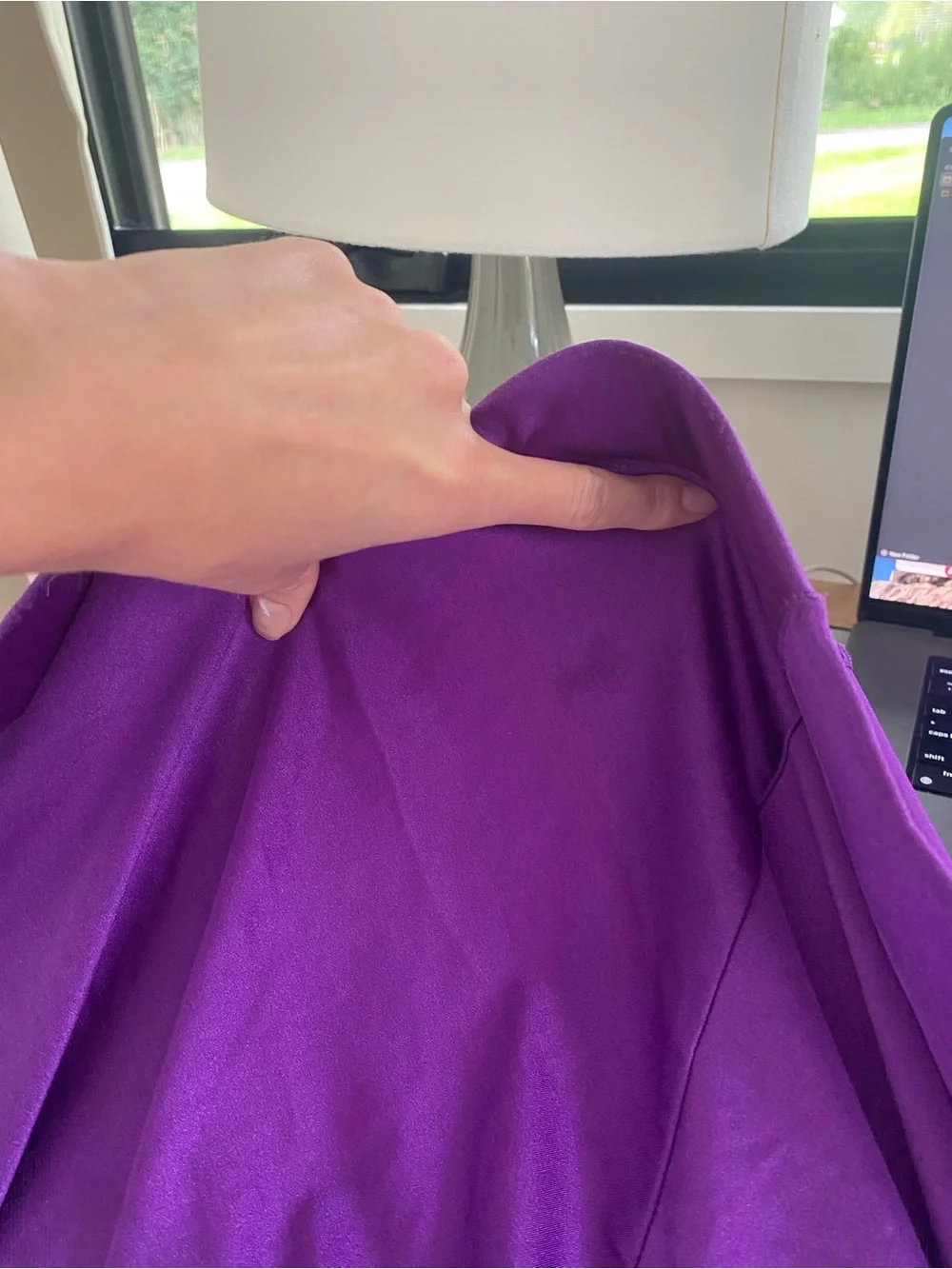 Jessica Angel 737 Purple Open Back Mermaid Gown Size S